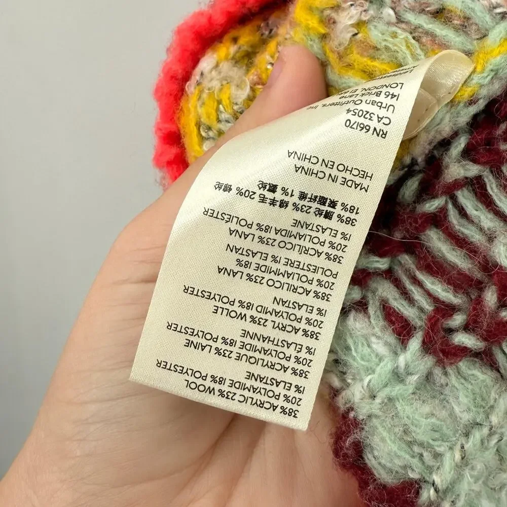 Free People RARE imagine colorful chunky knit sweater